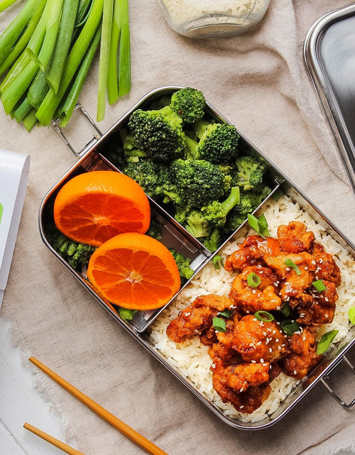 Load image into Gallery viewer, Stainless Steel Lunch Box, 3 Compartment Leak Proof, 50 Oz by ecozoi
