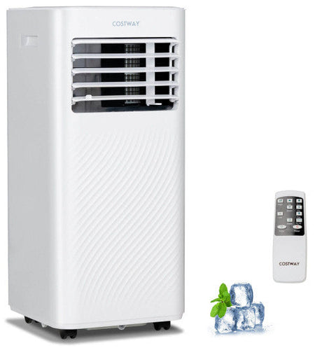 10000 BTU 4-in-1 Portable Air Conditioner with Dehumidifier and Sleep Mode-White