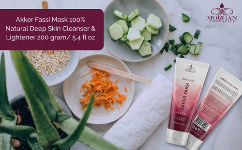 Load image into Gallery viewer, Akker Fassi Mask 100% Natural Deep Skin Cleanser &amp; Lightener 200 gram/ 5.4 fl oz by Morgan Cosmetics
