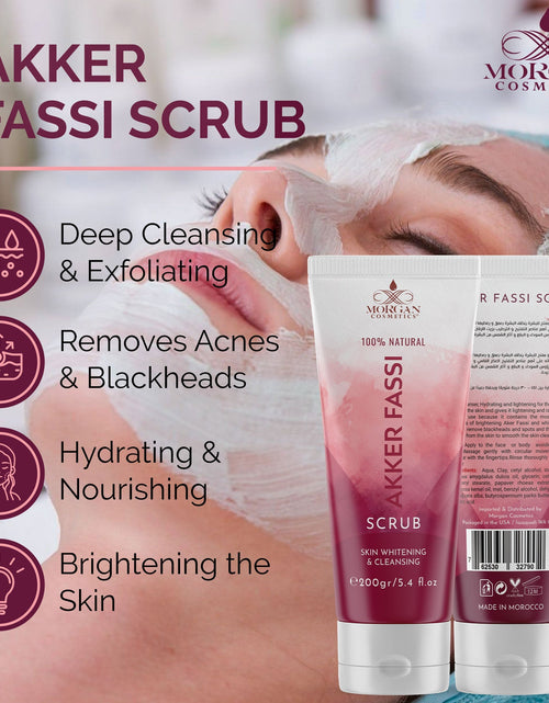 Load image into Gallery viewer, Akker Fassi Scrub 100% Natural Deep Skin Cleanser &amp; Lightener 160 gram/ 5.64 fl oz by Morgan Cosmetics
