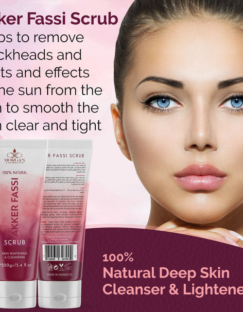 Load image into Gallery viewer, Akker Fassi Scrub 100% Natural Deep Skin Cleanser &amp; Lightener 160 gram/ 5.64 fl oz by Morgan Cosmetics
