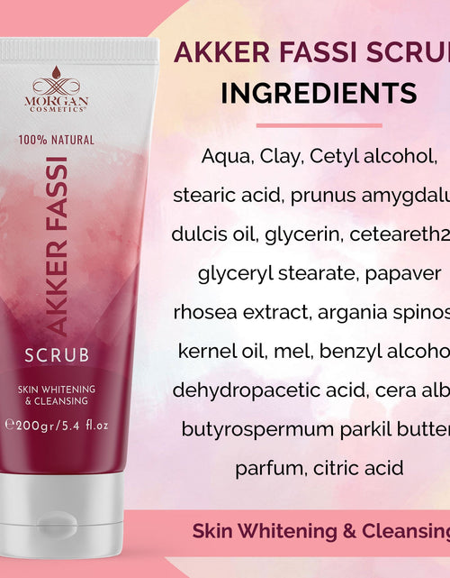 Load image into Gallery viewer, Akker Fassi Scrub 100% Natural Deep Skin Cleanser &amp; Lightener 160 gram/ 5.64 fl oz by Morgan Cosmetics
