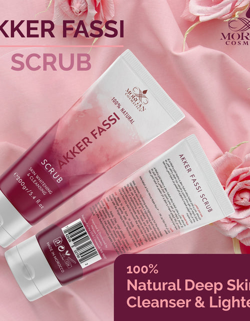 Load image into Gallery viewer, Akker Fassi Scrub 100% Natural Deep Skin Cleanser &amp; Lightener 160 gram/ 5.64 fl oz by Morgan Cosmetics
