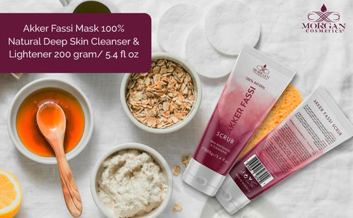 Load image into Gallery viewer, Akker Fassi Scrub 100% Natural Deep Skin Cleanser &amp; Lightener 160 gram/ 5.64 fl oz by Morgan Cosmetics
