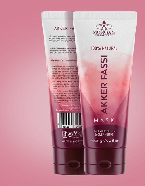 Load image into Gallery viewer, Akker Fassi Mask 100% Natural Deep Skin Cleanser &amp; Lightener 200 gram/ 5.4 fl oz by Morgan Cosmetics

