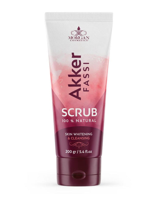 Load image into Gallery viewer, Akker Fassi Scrub 100% Natural Deep Skin Cleanser &amp; Lightener 160 gram/ 5.64 fl oz by Morgan Cosmetics
