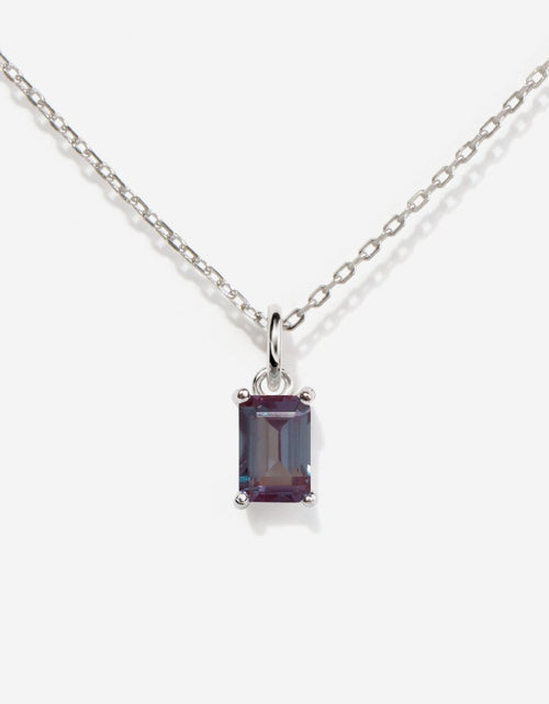 Load image into Gallery viewer, Birthstone Alexandrite Silver Necklace - June by Little Sky Stone
