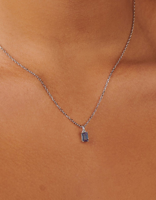 Load image into Gallery viewer, Birthstone Alexandrite Silver Necklace - June by Little Sky Stone
