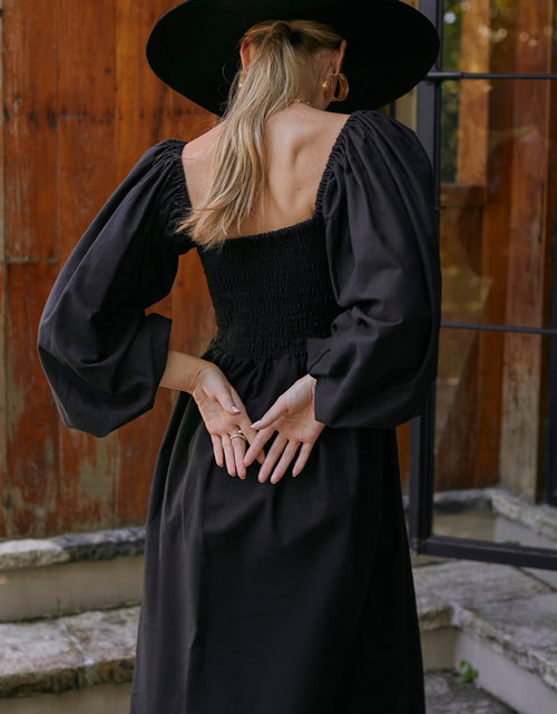 Load image into Gallery viewer, Alila Smocked Linen Midi Dress by ELF
