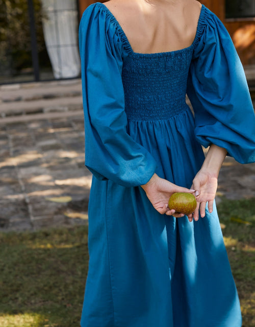 Load image into Gallery viewer, Alila Smocked Linen Midi Dress by ELF
