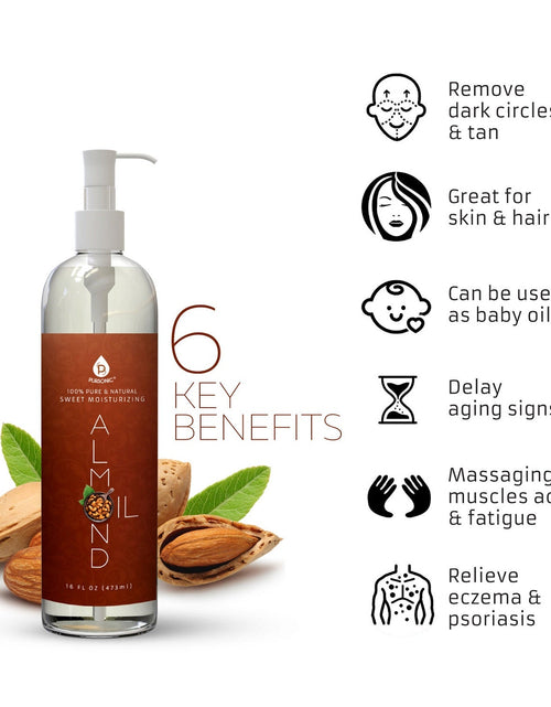 Load image into Gallery viewer, 100% Pure &amp; Natural Sweet Almond oil 16 Oz. by Pursonic

