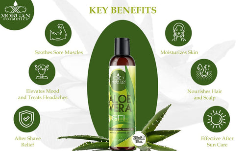 Load image into Gallery viewer, Morgan Cosmetics Pure Aloe Vera Gel 8 oz by Morgan Cosmetics
