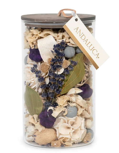 Load image into Gallery viewer, Amber Lavender Potpourri Jar by Andaluca Home
