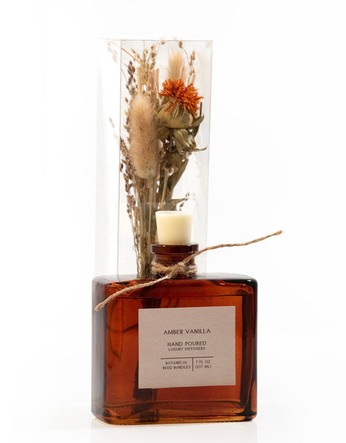 Load image into Gallery viewer, Amber Vanilla Bouquet Reed Bundle Fragrance Diffuser by Andaluca Home
