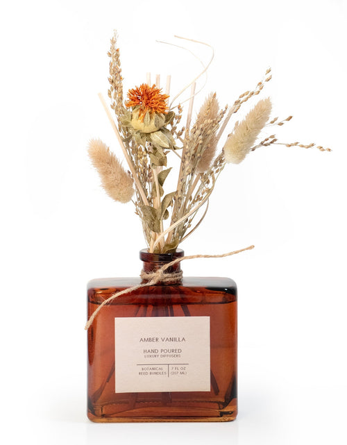 Load image into Gallery viewer, Amber Vanilla Bouquet Reed Bundle Fragrance Diffuser by Andaluca Home
