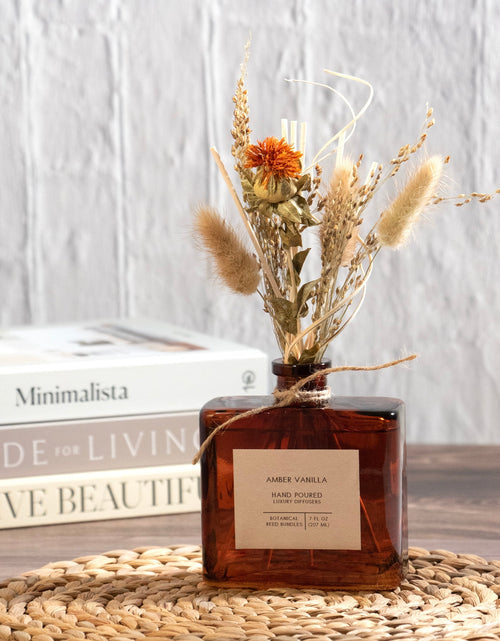 Load image into Gallery viewer, Amber Vanilla Bouquet Reed Bundle Fragrance Diffuser by Andaluca Home

