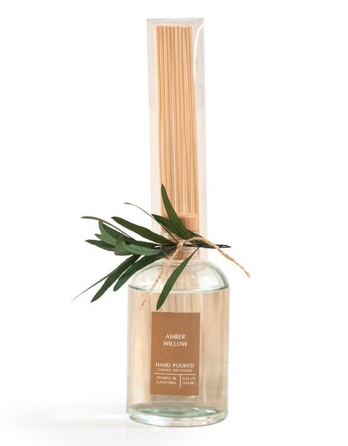 Load image into Gallery viewer, Amber Willow Botanical Tie Reed Diffuser by Andaluca Home
