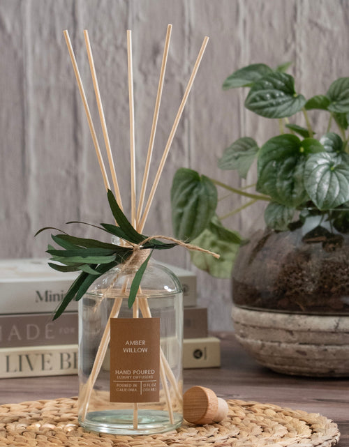 Load image into Gallery viewer, Amber Willow Botanical Tie Reed Diffuser by Andaluca Home
