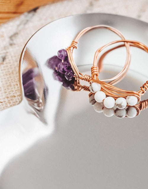 Load image into Gallery viewer, Amethyst Crystal Wire Ring by Salt and Sparkle
