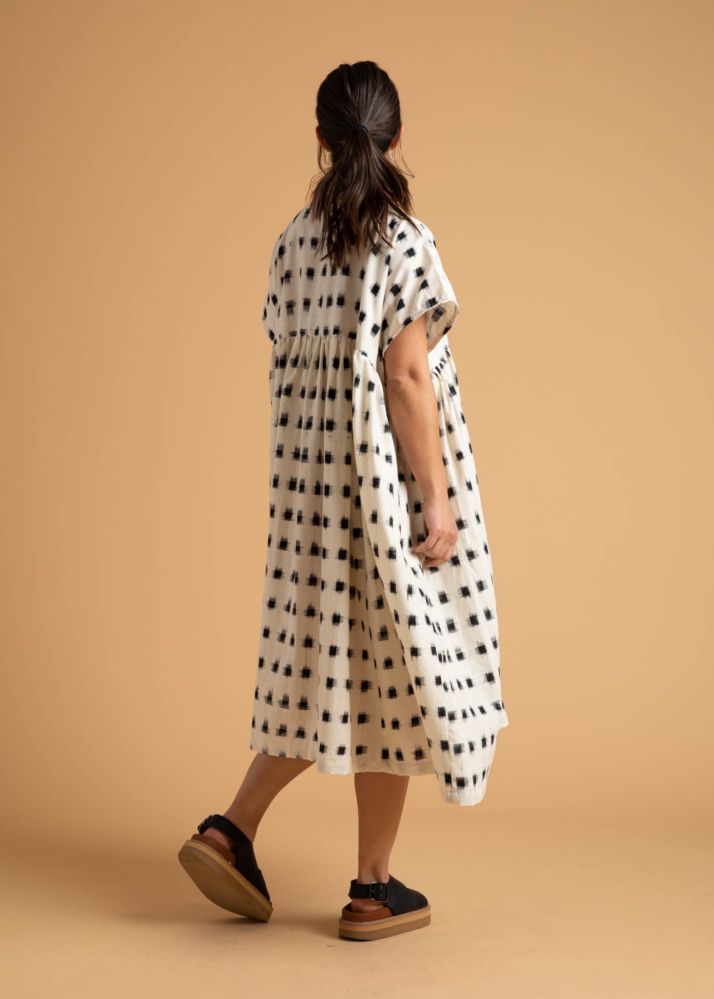 Meadow Dress - Ikat Squares by And For Good