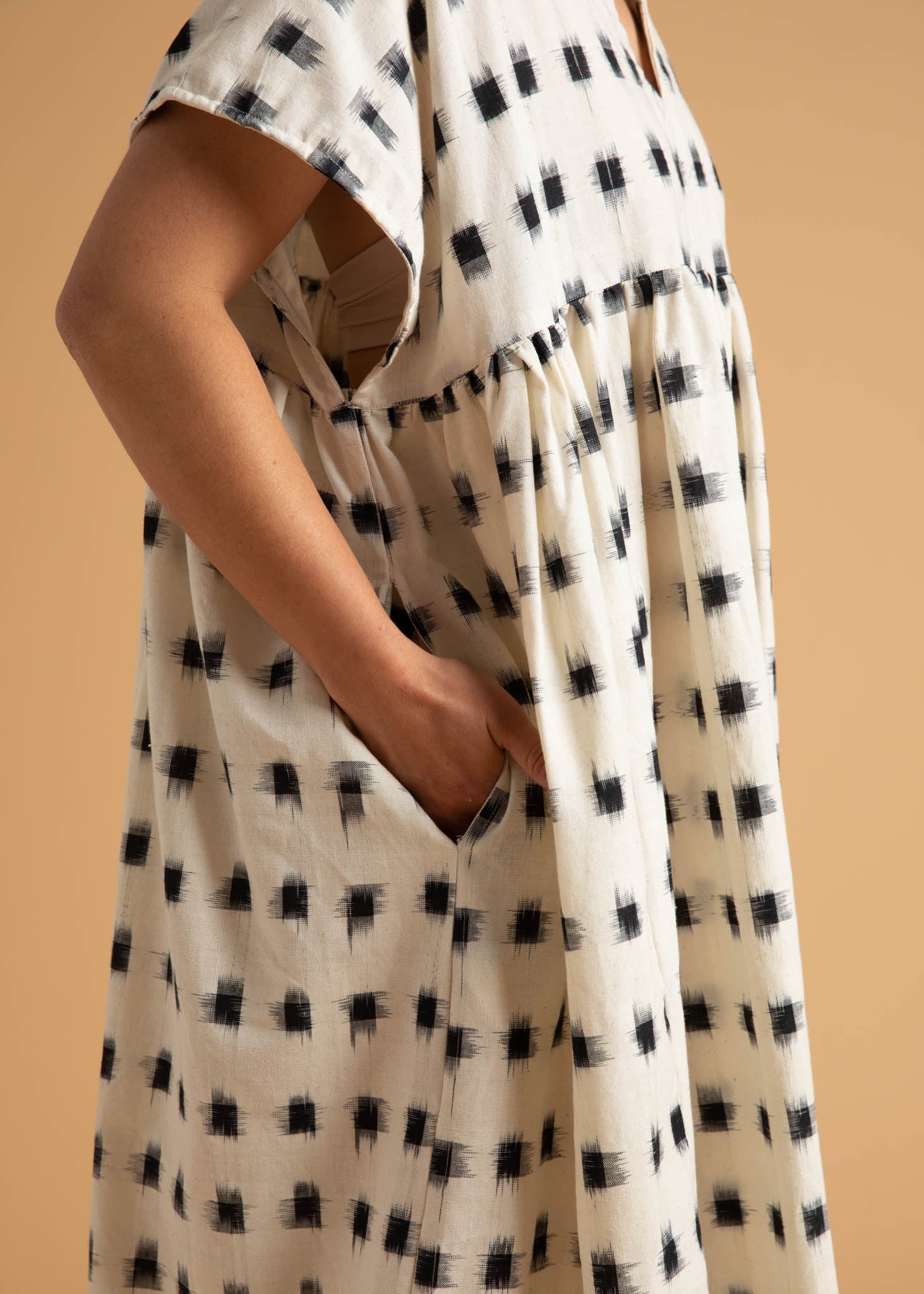 Meadow Dress - Ikat Squares by And For Good
