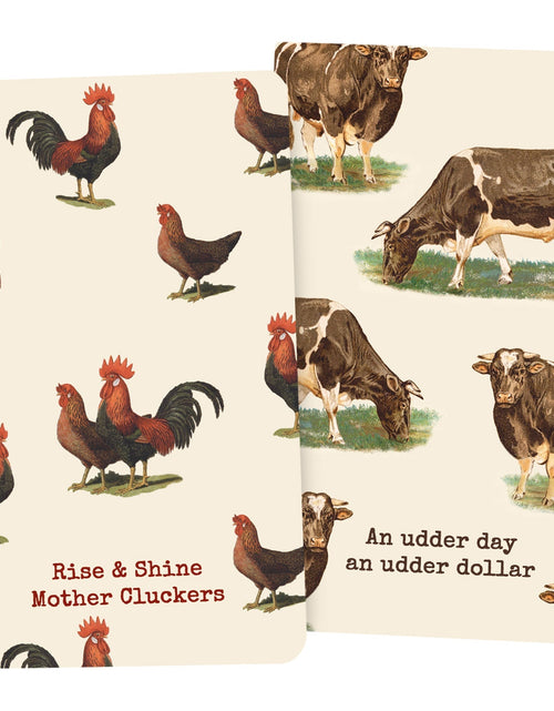 Load image into Gallery viewer, Animal Puns Flexible Notebooks | 5" x 8.25" | Set of 2 by The Bullish Store
