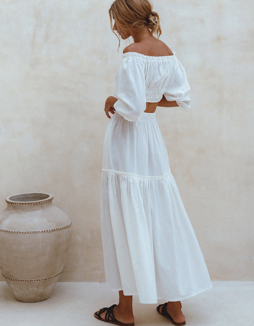 Load image into Gallery viewer, Annabelle Boho Linen Maxi Skirt by ELF
