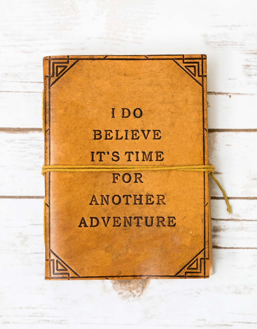 Load image into Gallery viewer, Another Adventure Quote Leather Journal by Soothi
