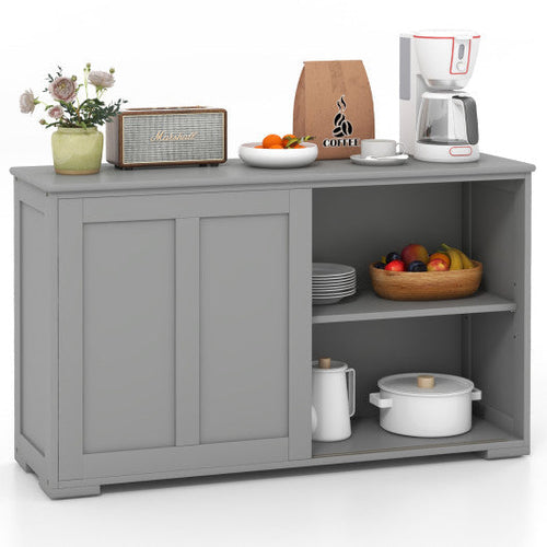 Load image into Gallery viewer, Antique Stackable Kitchen Storage Sideboard with Height Adjustable Shelf-Gray
