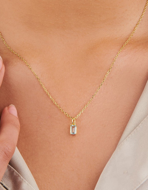 Load image into Gallery viewer, Birthstone Necklace - March by Little Sky Stone
