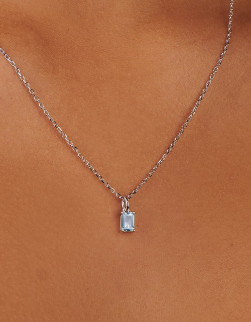 Load image into Gallery viewer, Aquamarine Silver Charm by Little Sky Stone
