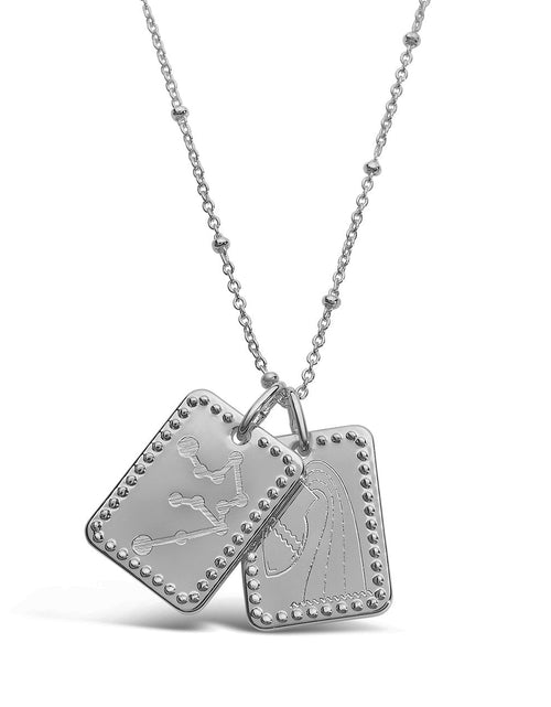 Load image into Gallery viewer, Zodiac Tag Necklace by Sterling Forever
