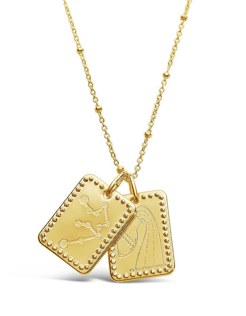 Load image into Gallery viewer, Zodiac Tag Necklace by Sterling Forever
