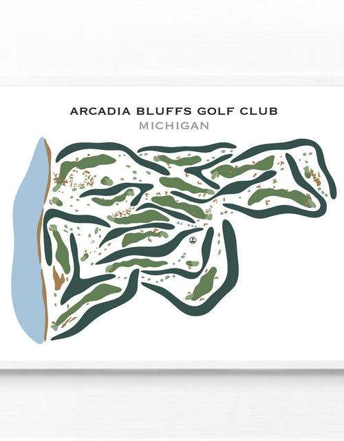 Load image into Gallery viewer, Arcadia Bluffs Golf Club, Michigan - Printed Golf Courses by Golf Course Prints
