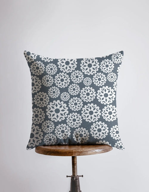 Load image into Gallery viewer, Arctic Penguin | Blue Pillow Cover | Home Decor | Throw Pillow | Snowflake Pillow | Christmas Pillow | Christmas tree | Christmas Gifts by UniikPillows
