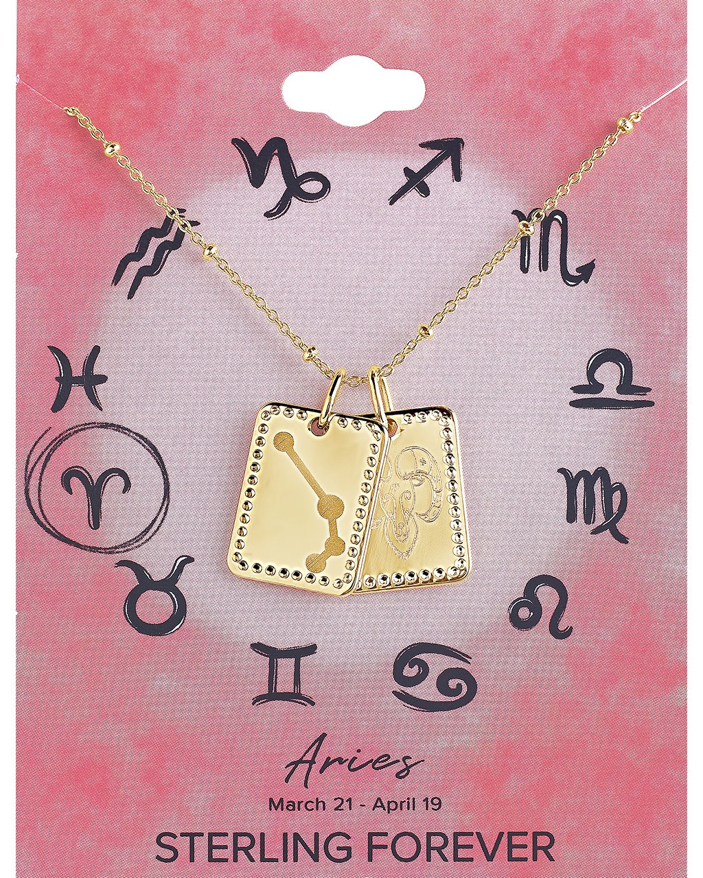 Zodiac Tag Necklace by Sterling Forever