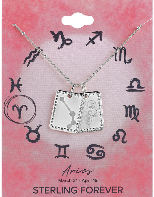 Load image into Gallery viewer, Zodiac Tag Necklace by Sterling Forever
