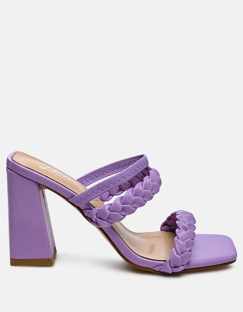 Load image into Gallery viewer, arnie Ddual braided strap block heel sandals by London Rag
