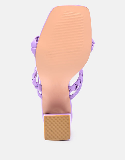 Load image into Gallery viewer, arnie Ddual braided strap block heel sandals by London Rag
