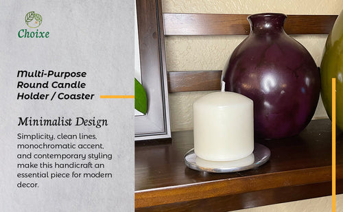 Load image into Gallery viewer, Multi-Purpose Round Candle Holder / Coaster by Choixe
