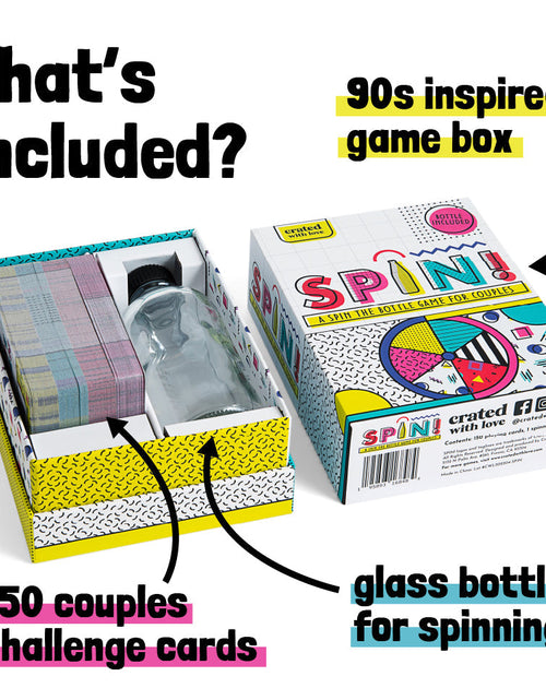 Load image into Gallery viewer, SPIN! A Spin the Bottle Game for Couples by Crated with Love
