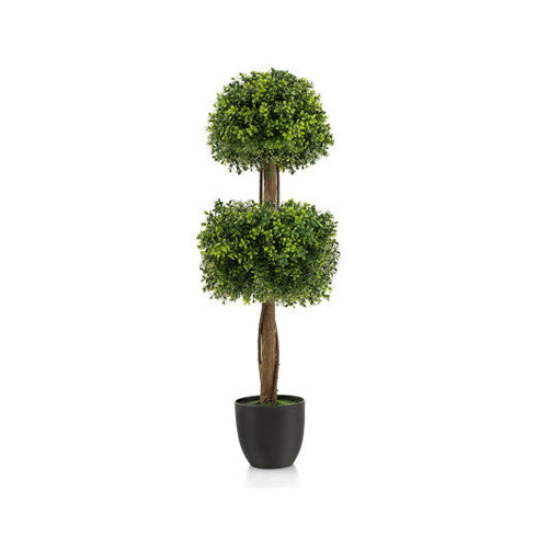 Load image into Gallery viewer, 40 Inch Artificial Boxwood Topiary Ball Tree for Front Porch Patio Home-Green
