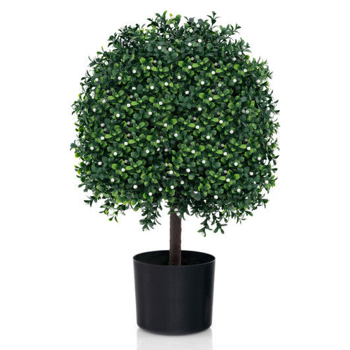 Load image into Gallery viewer, Artificial Boxwood Topiary Ball Tree Faux Bushes Ball Plants with UV Rated Leaves

