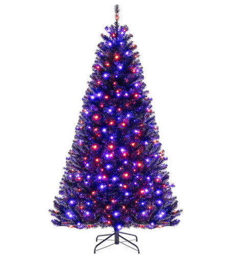 6/7/8 Feet Artificial Christmas Tree with 6 Lighting Modes and Spooky Sounds-7 ft