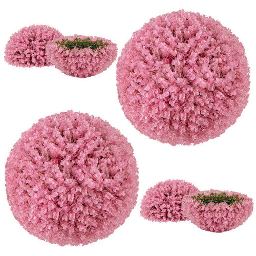 Load image into Gallery viewer, 17.5 Inch Faux Purple Eucalyptus Decorative Balls with 7 Layers Leaves for Backyard Porch Garden and Wedding-Pink
