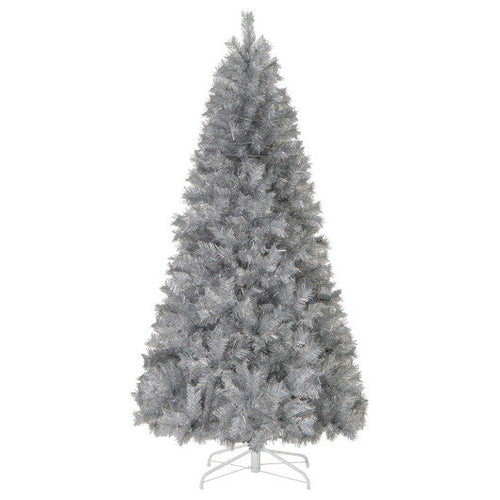 Load image into Gallery viewer, Artificial Xmas Tree with Branch Tips and Warm White LED Lights-7FT
