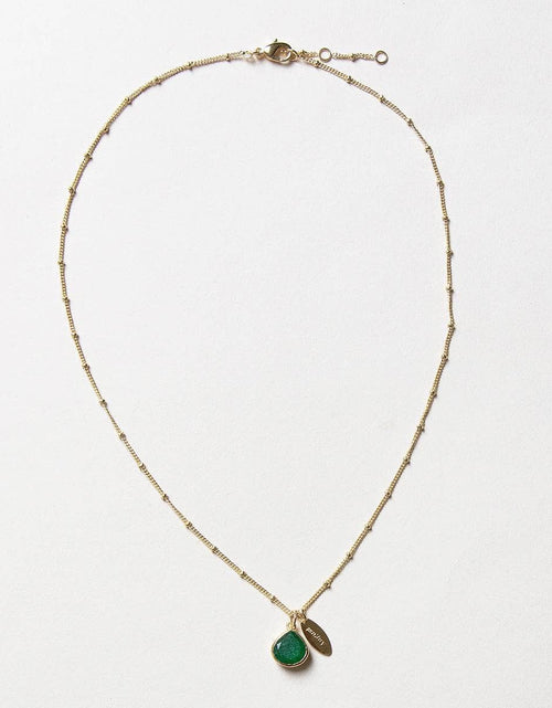Load image into Gallery viewer, August Green Jade Birthstone Necklace by Tiny Rituals
