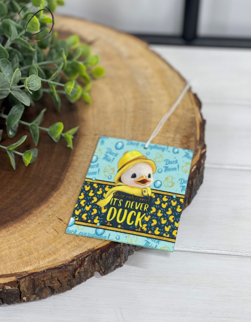 Load image into Gallery viewer, Autocorrect, It's Never Duck Car Freshener by CMD Wholesale
