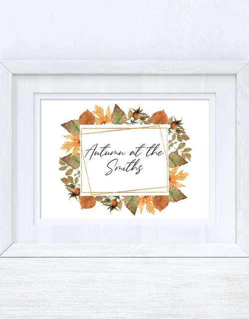 Load image into Gallery viewer, Autumn At The (Surname) Autumn Seasonal Wall Home Decor Print by WinsterCreations™ Official Store
