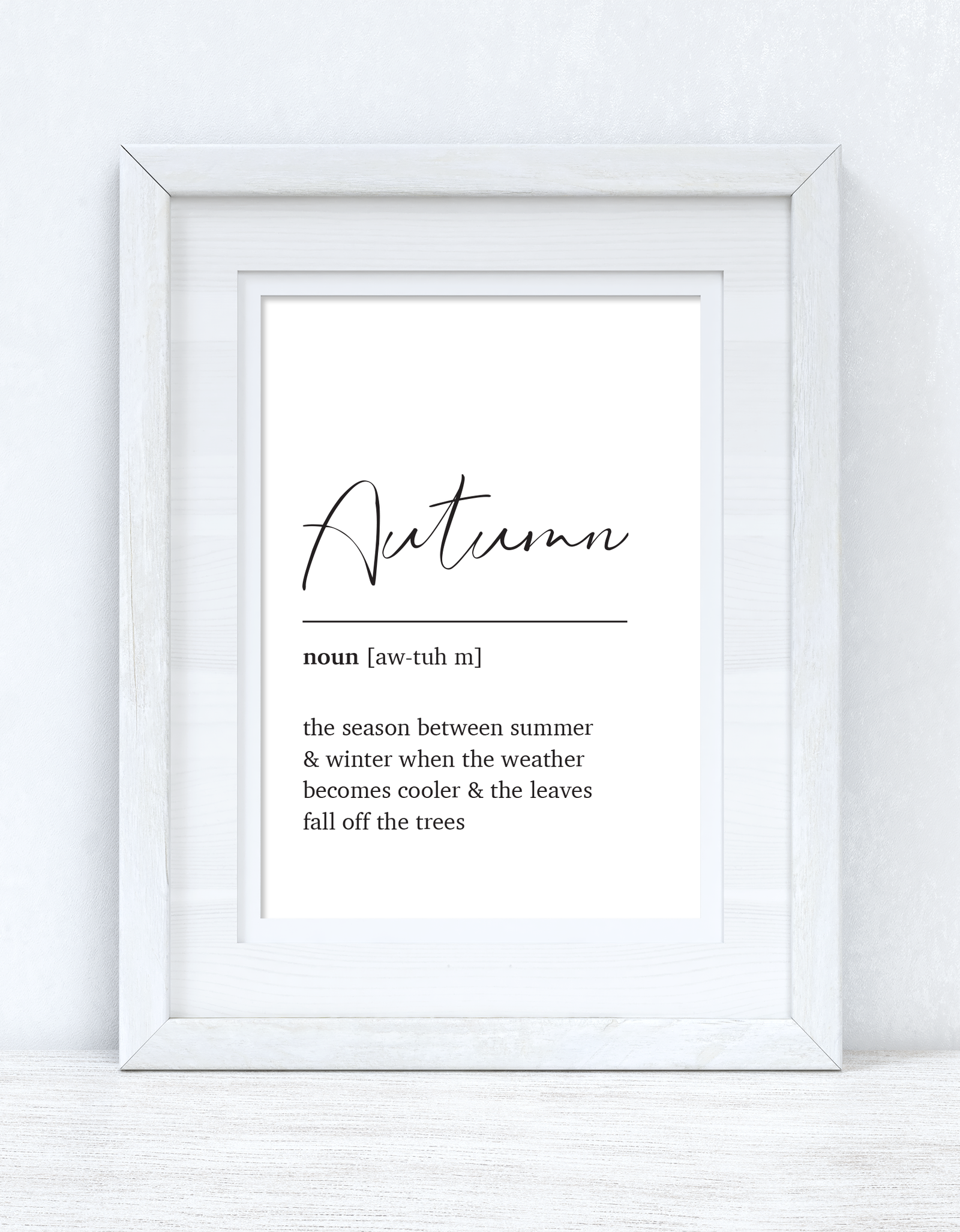 Autumn Definition Meaning Autumn Seasonal Wall Home Decor Print by WinsterCreations™ Official Store